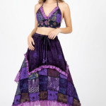 Boho Patchwork Cotton Skirt – Handmade in Nepal | Festival Wear