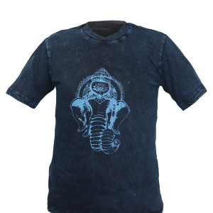 Ganesh Printed Cotton Tie-Dye T-Shirt – Handmade in Nepal | Boho Fashion