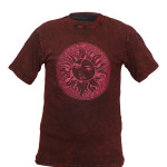 Sun Face Printed Cotton T-Shirt – Handmade in Nepal | Boho Fashion