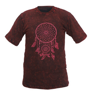 Dream Catcher Printed Cotton T-Shirt – Handmade in Nepal | Boho Fashion