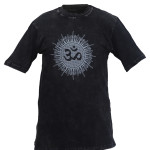 Om Print Cotton T-Shirt – Handmade in Nepal | Boho Fashion