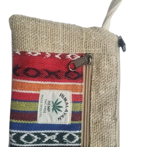 Multicolor Hemp Coin Pouch – Handmade in Nepal | Eco-Friendly Wallet