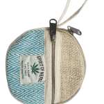 Round Coin Hemp Pouch – Handmade in Nepal | Eco-Friendly Wallet