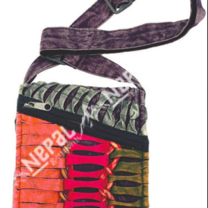 Razor-Cut Passport Bag – Handmade in Nepal | Boho Travel Bag