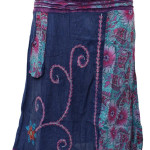 Handmade Embroidered Long Cotton Skirt – Cotton Festival Wear Nepal