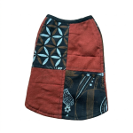 Fleece-Lined Dog Winter Jacket – Patchwork Print Warm Coat