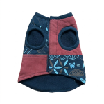 Fleece-Lined Dog Winter Jacket – Patchwork Print Warm Coat