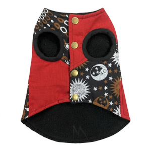 Fleece-Lined Dog Winter Jacket with Button Closure | Warm Pet Coat