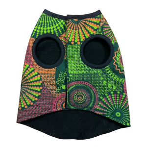 Fleece-Lined Dog Winter Jacket – African Print / Warm Pet Coat