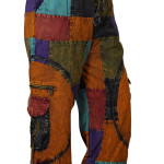 Hippie Patchwork Cargo Trousers – Handmade in Nepal | Boho Pants