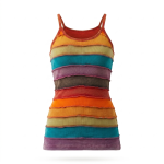 Rainbow Striped Stonewashed Women's Cotton Tank Top – Handmade in Nepal | Boho Top