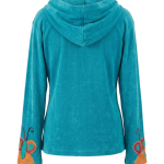 Blue Razor-Cut Hippie Cotton Jacket – Handmade in Nepal | Boho Wear