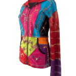 Hand Embroidered Tie-Dye Women's Jacket – Handmade in Nepal | Boho Wear