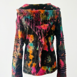 Tie-Dye Razor-Cut Fleece Jacket – Handmade in Nepal | Boho Wear