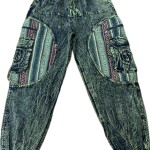 Cotton Stonewashed Baggy Trousers – Handmade in Nepal | Boho Pants