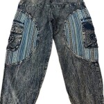 Cotton Stonewashed Baggy Trousers – Handmade in Nepal | Boho Pants