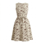 Mushroom Printed Cotton Dress– Handmade in Nepal | Boho Summer Wear