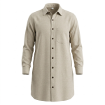 White Cotton Long Sleeve Shirt – Handmade in Nepal | Casual Boho Wear