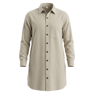 White Cotton Long Sleeve Shirt – Handmade in Nepal | Casual Boho Wear