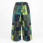 Patchwork Wide-leg Trousers – Handmade in Nepal | Boho Pants