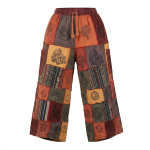 Patchwork Wide-leg Trousers – Handmade in Nepal | Boho Pants