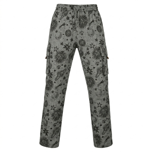 Unisex Printed Cotton Cargo Pants – Handmade in Nepal | Boho Trousers