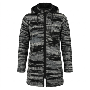 Hand-Knitted Tie-Dye Woolen Long Jacket – Handmade in Nepal | Boho Winter Wear