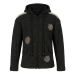 Ripped Patches Stitched Style Patchwork Woolen Hoodie Jacket– Handmade in Nepal | Boho Winter Wear