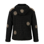Ripped Patches Stitched Style Patchwork Woolen Hoodie Jacket– Handmade in Nepal | Boho Winter Wear