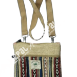 Hemp Side Bag / Passport Bag – Handmade in Nepal | Eco-Friendly Travel Bag