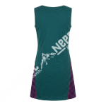 Sleeveless Green Cotton Dress – Handmade in Nepal | Boho Summer Wear