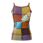 Hand Embroidered Patchwork Tank Top – Handmade in Nepal | Boho Top