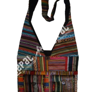 Gheri Patchwork Crossbody Shoulder Bag – Handmade in Nepal | Boho Bag