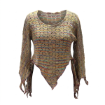 Long-Sleeve Crochet Top – Handmade in Nepal | Boho Knitwear