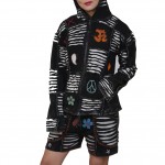 Cotton Rib Patchwork Hoodie Jacket – Handmade in Nepal | Boho Wear