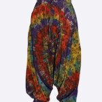 COTTON SUN-MOON PRINT TAIDAI HAREM TROUSER