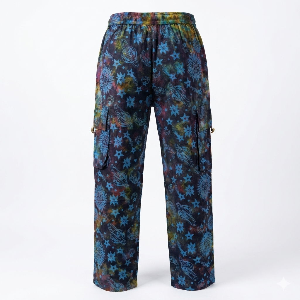 Printed Tie-Dye Cargo Pants/Trousers