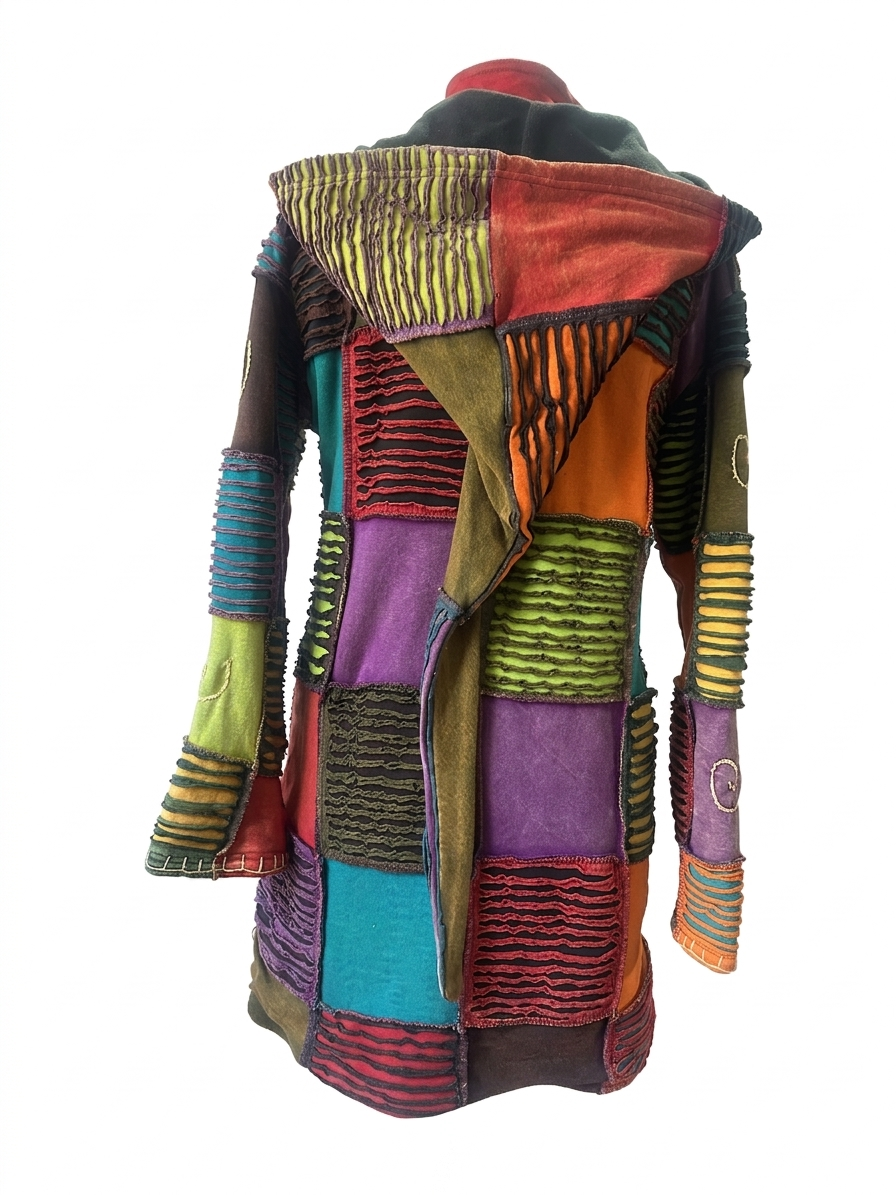 Cotton Patchwork Long Jacket