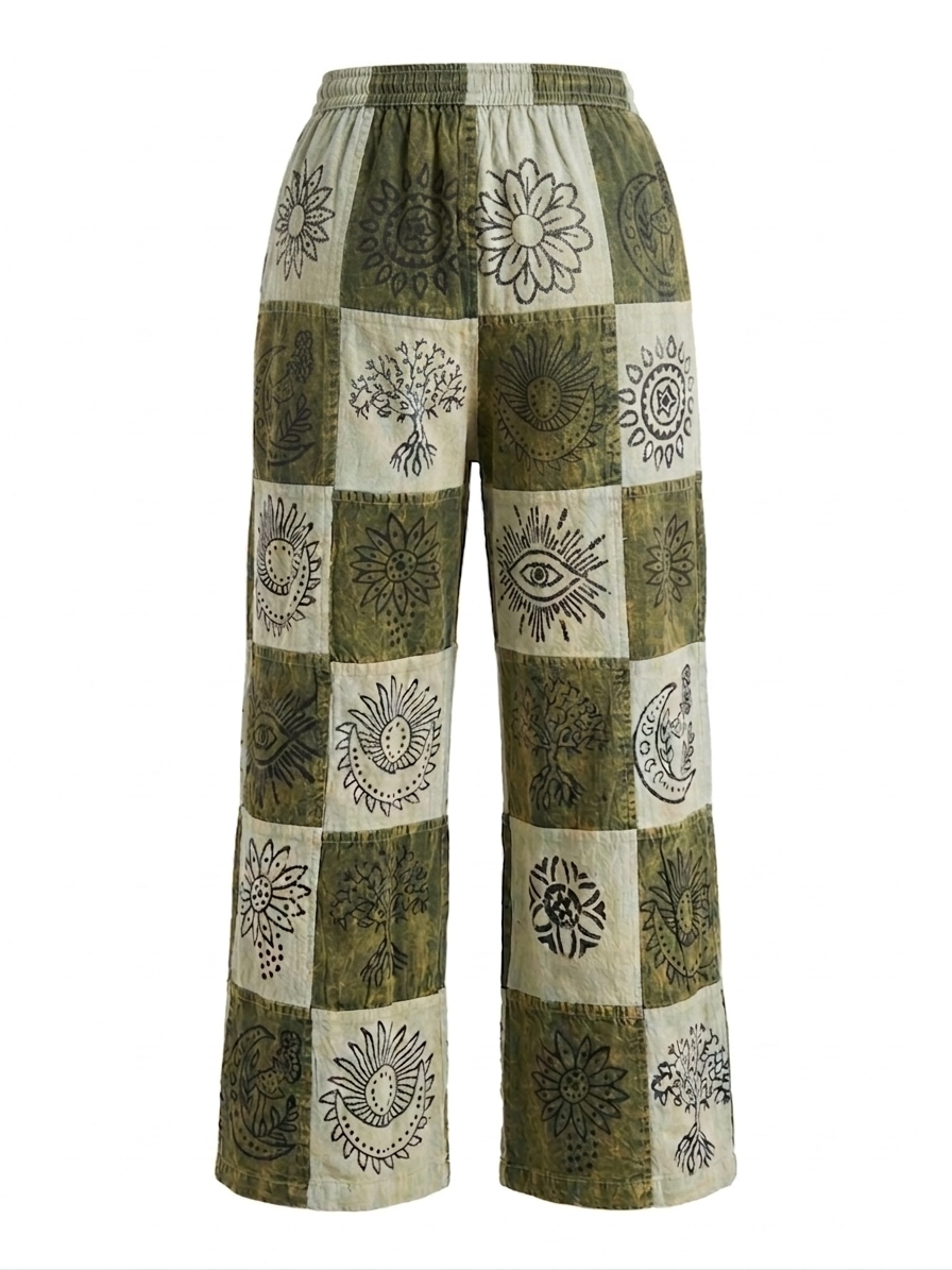 Patchwork Stonewash Trousers