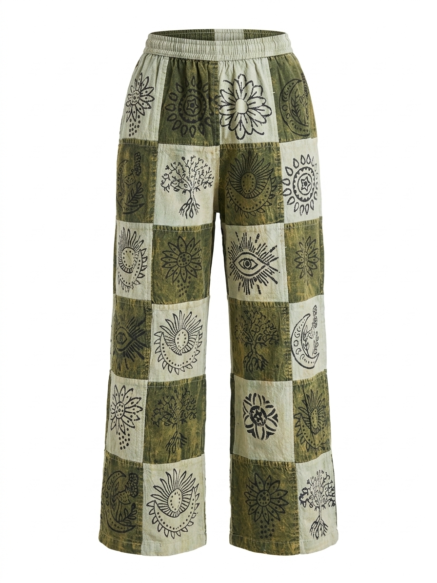 Patchwork Stonewash Trousers