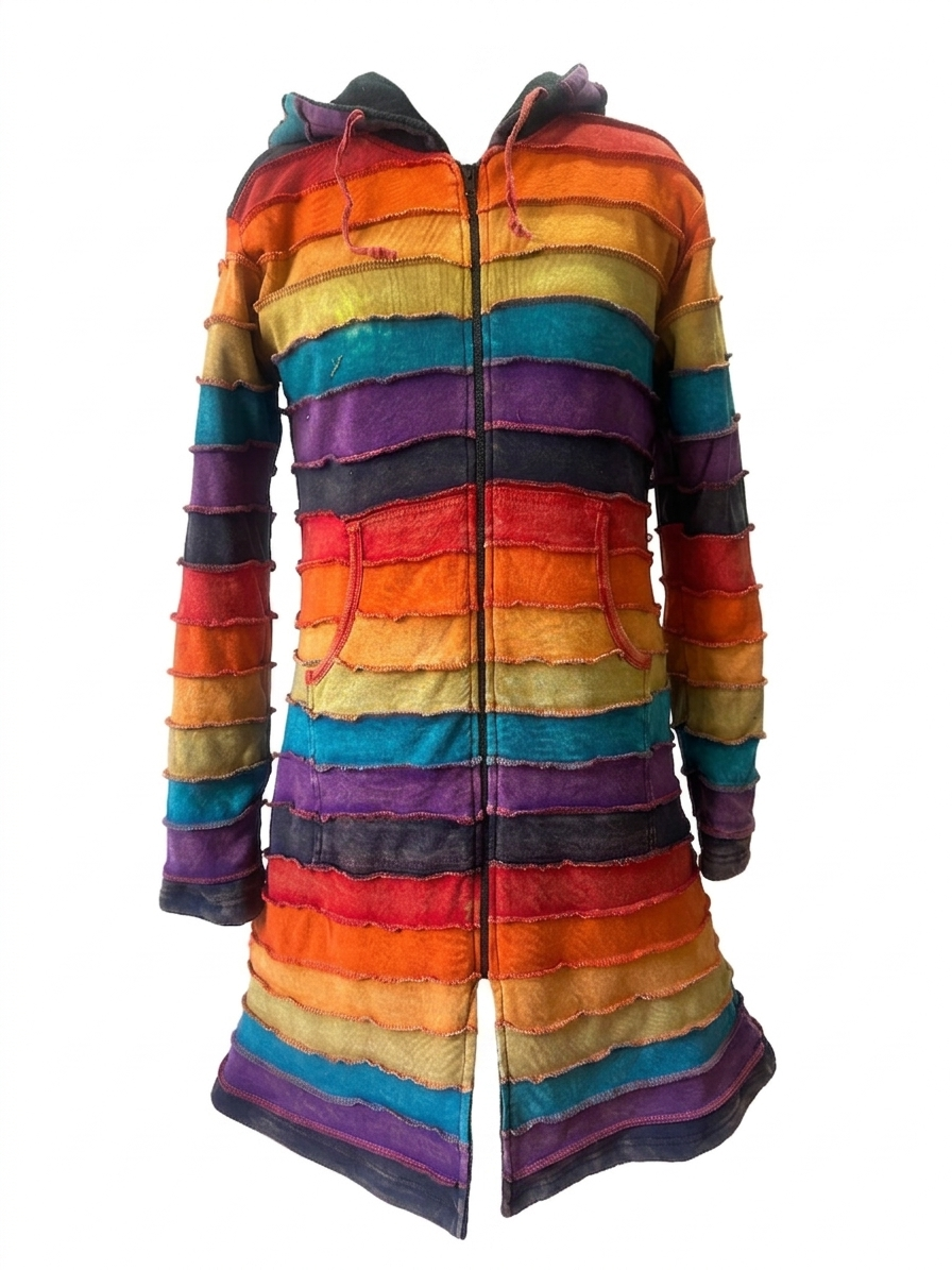 Stonewashed Rainbow Rib Jacket