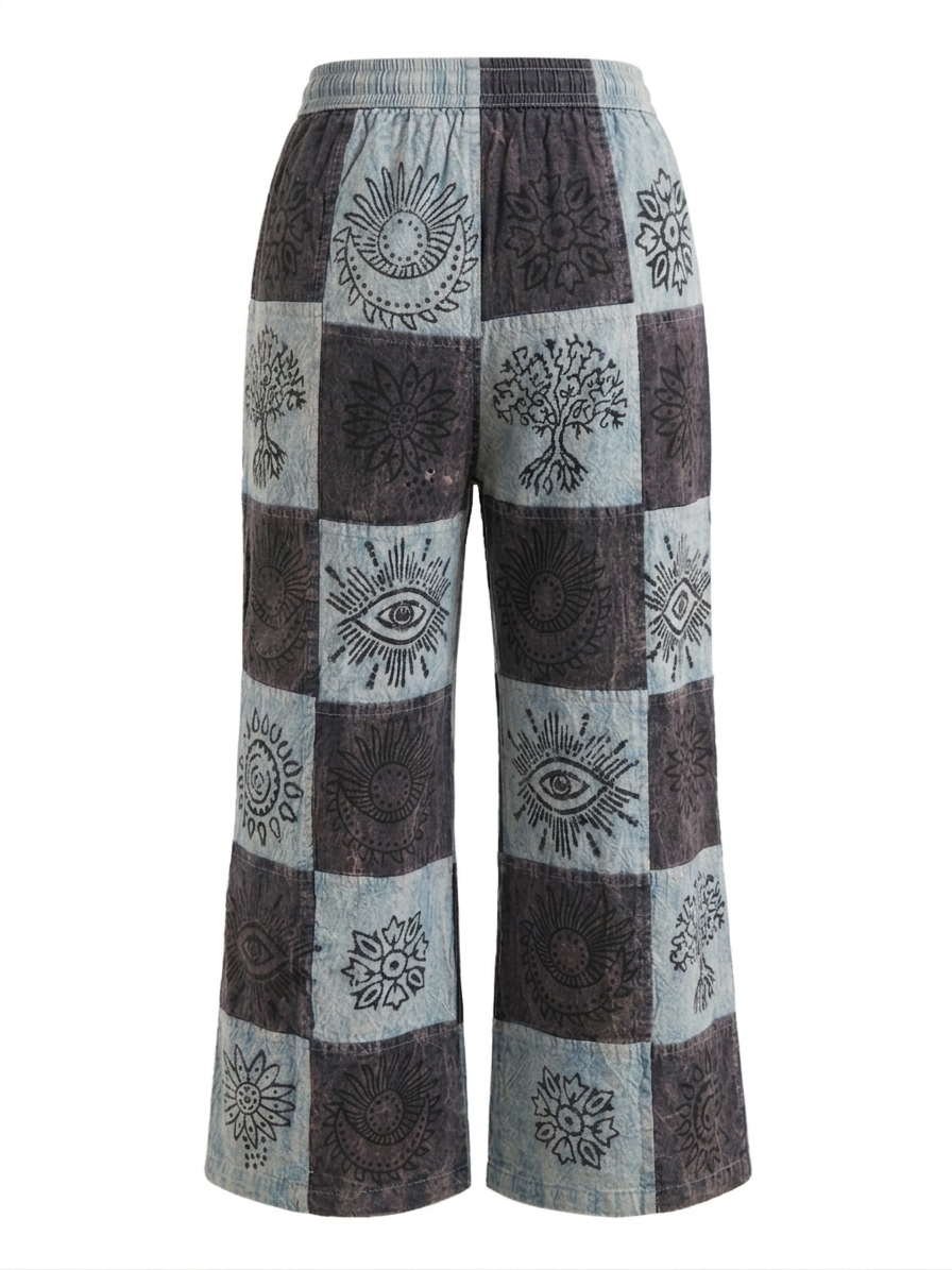 Patchwork Stonewash Trousers