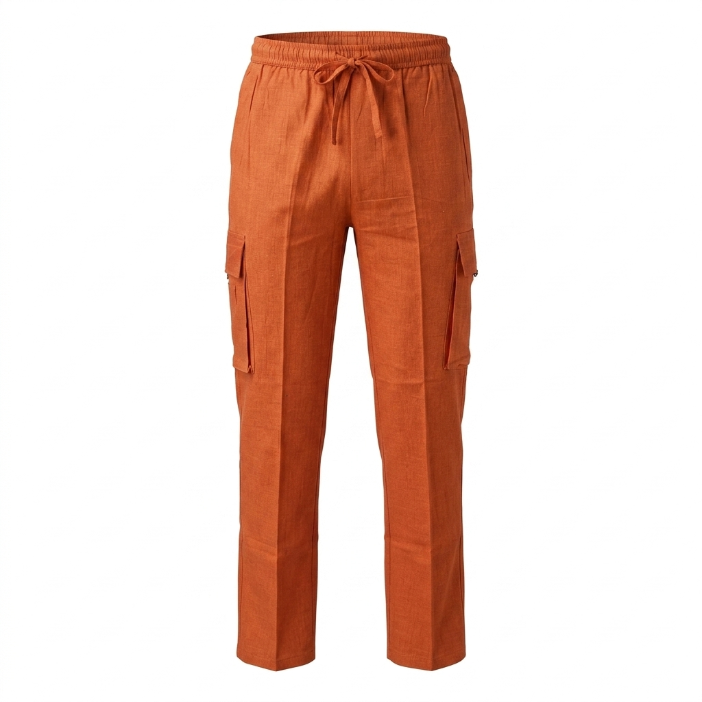 Hippie Plain Cotton Cargo Pants