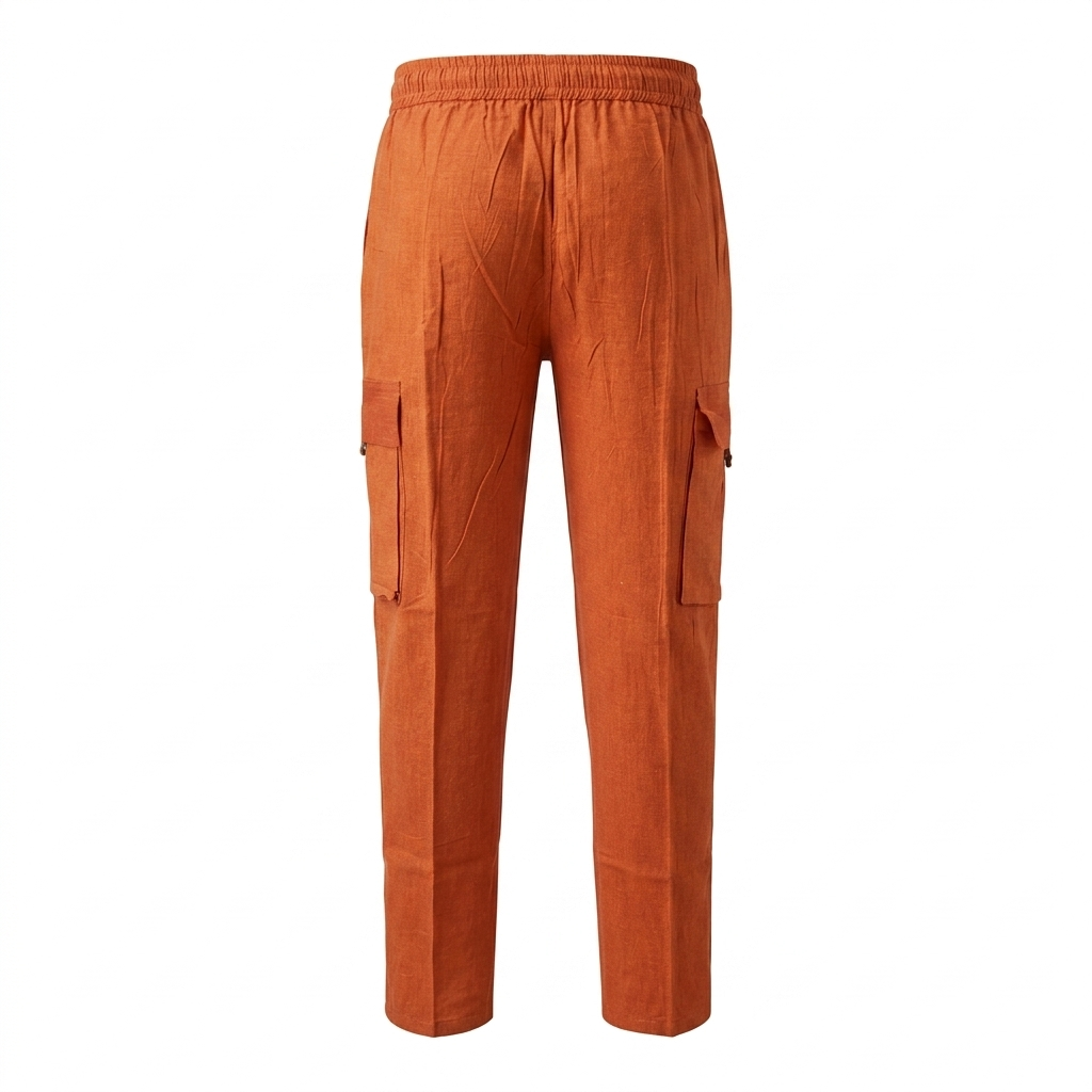 Hippie Plain Cotton Cargo Pants