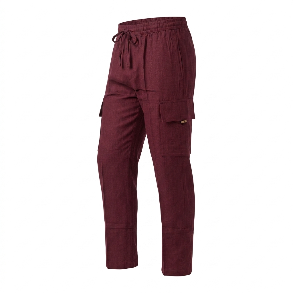 Hippie Plain Cotton Cargo Pants