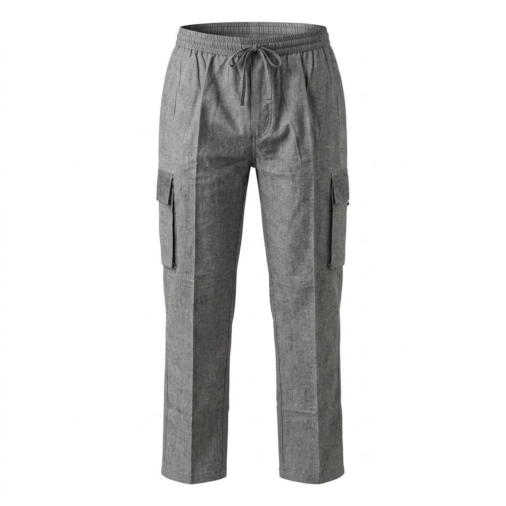 Hippie Plain Cotton Cargo Pants