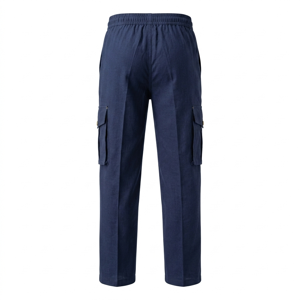 Hippie Plain Cotton Cargo Pants