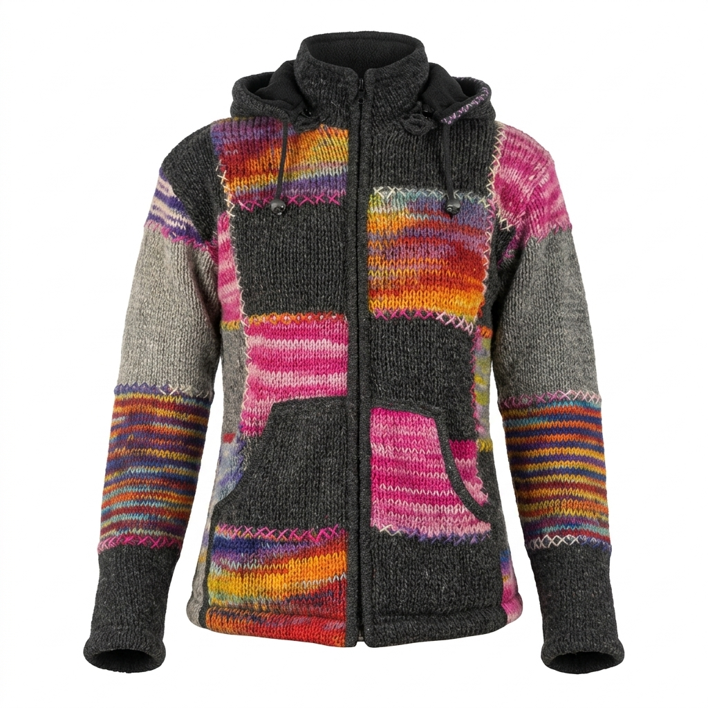Hippie Patchwork Woolen Jacket