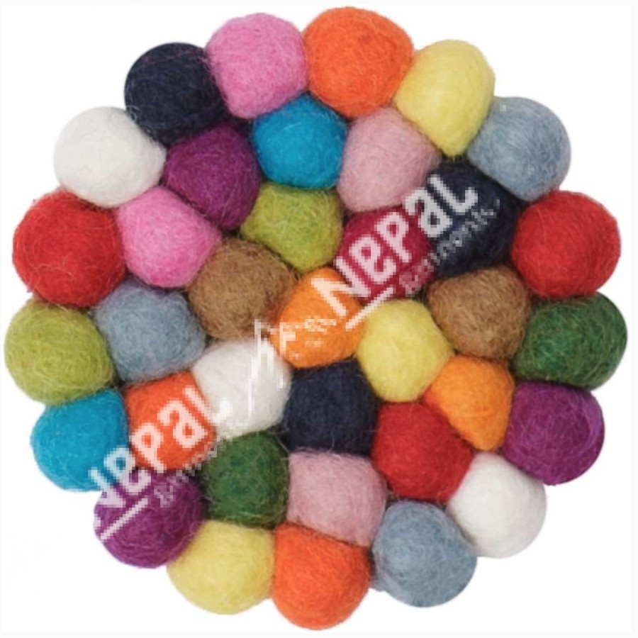 Felt Ball Tea Coaster