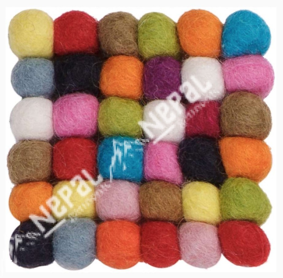Felt Ball Tea Coaster